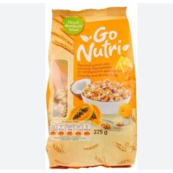 Go Nutri τραγανό Μούσλι 375gr, αποξηραμένα φρούτα