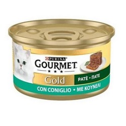 Gourmet κονσέρβα γάτας, gold pate κουνέλι, 85γρ