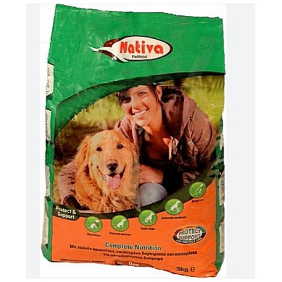 Κροκέτα σκύλου Nativa, complete nutrition, σε συσκ. 3kg