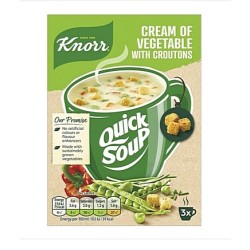 Knorr σούπα στιγμής, λαχανικά κρουτόν, 3Χ17gr