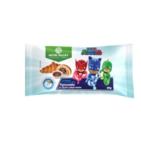 NUTRI VALLEY ΚΡΟΥΑΣΑΝ 50ΓΡ ΜΕ ΓΕΜΙΣΗ ΚΡΕΜΑ ΚΑΚΑΟ PJ MASKS