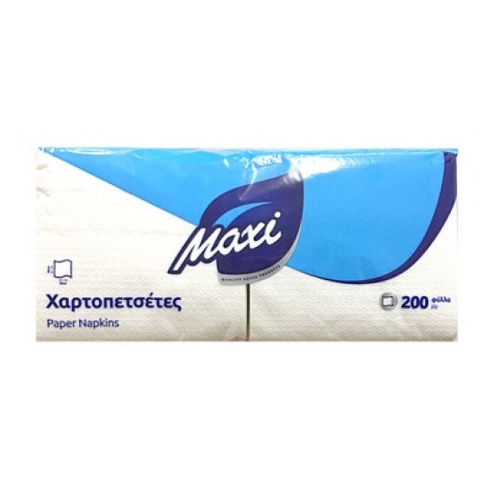 Χαρτοπετσέτες Maxi 200 Φύλλων, 300γρ
