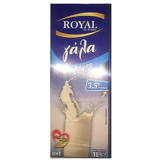 Γάλα Πλήρες 1Λίτρου Royal 3,5 UHT 3,5% λιπαρά