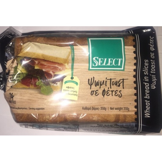 Ψωμί του τοστ Select  σε φέτες 350gr